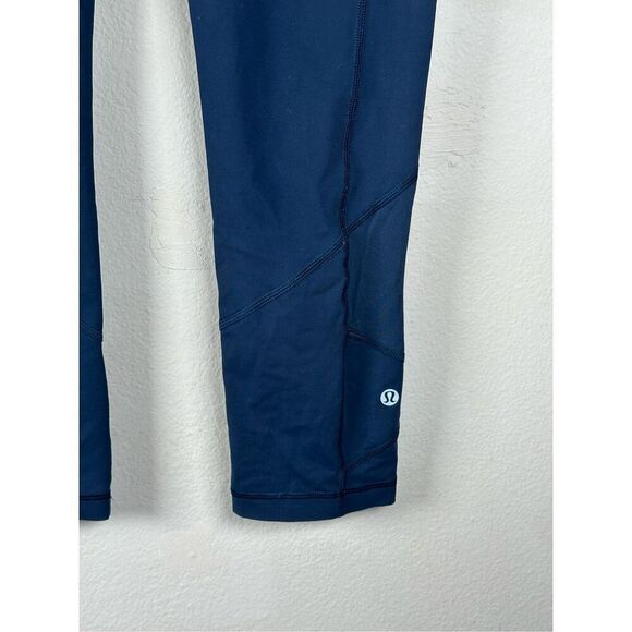 Lululemon Pace Rival Crop *22" Midnight Navy Sz 6 - Picture 4 of 7